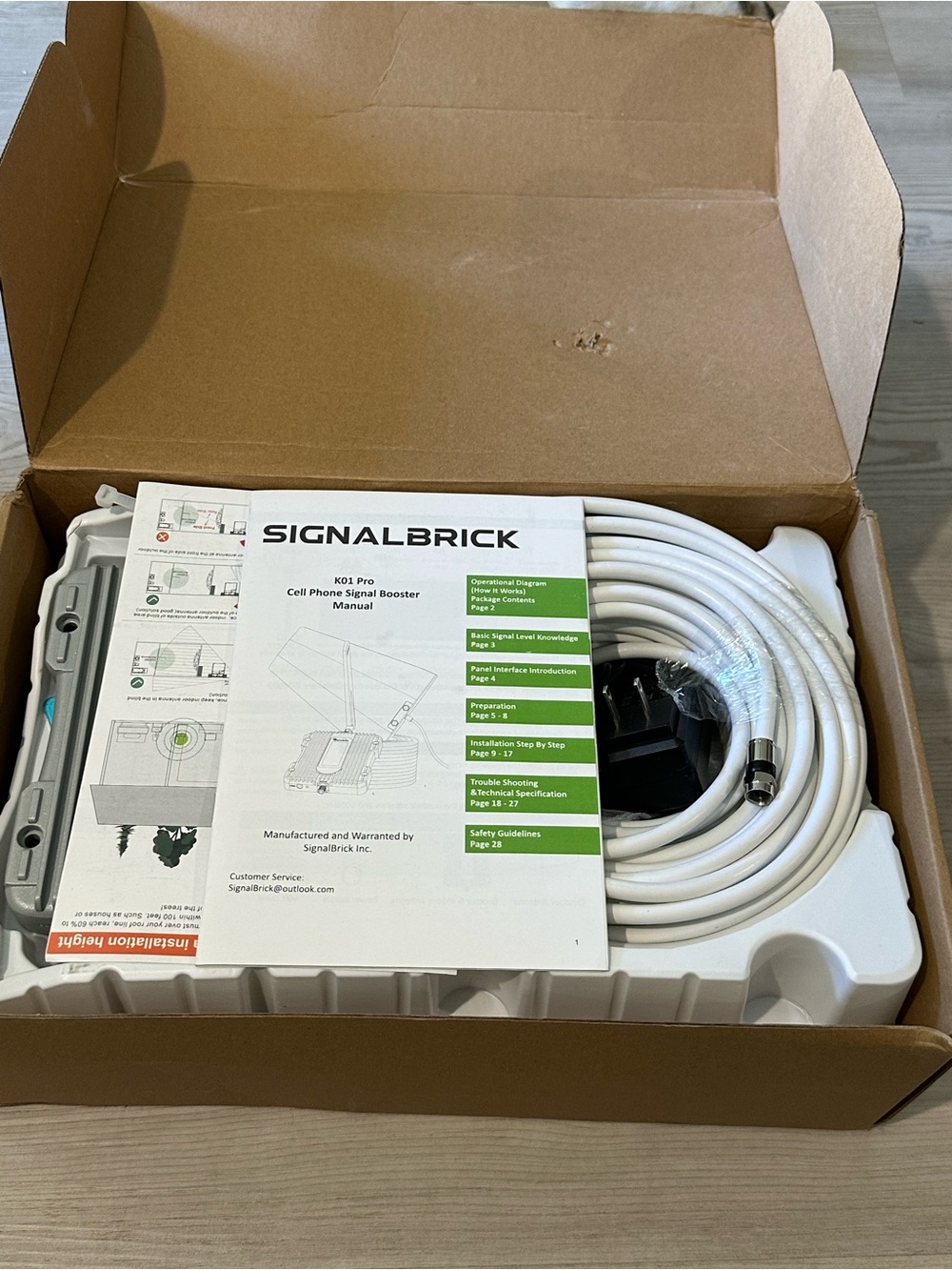 SignalBrick K01 Pro Cell Phone Signal Booster 5G 4G LTE Smart LCD 3000 Sq Ft